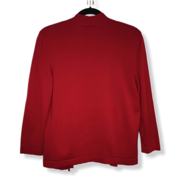 Alfred Dunner Women's Red Sweater Faux Size Petite Small - Picture 2 of 4